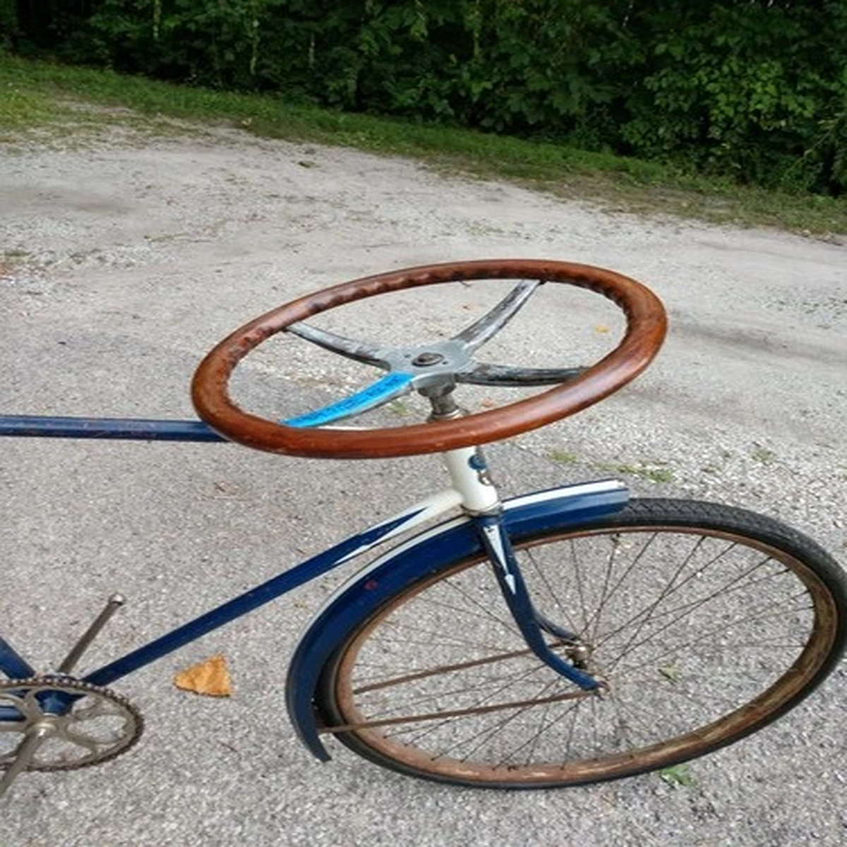 !OBSOLETE! c. 1904 Antique Bicycle/Motorcycle/America STEERING WHEEL/Period MOD!