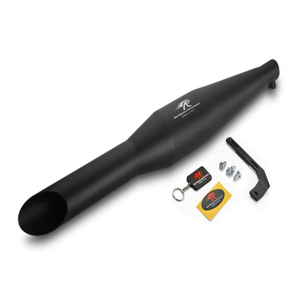 Red Rooster RumblerBlack Matte Exhaust for Royal Enfield Classic 500 (pre-2021 model)