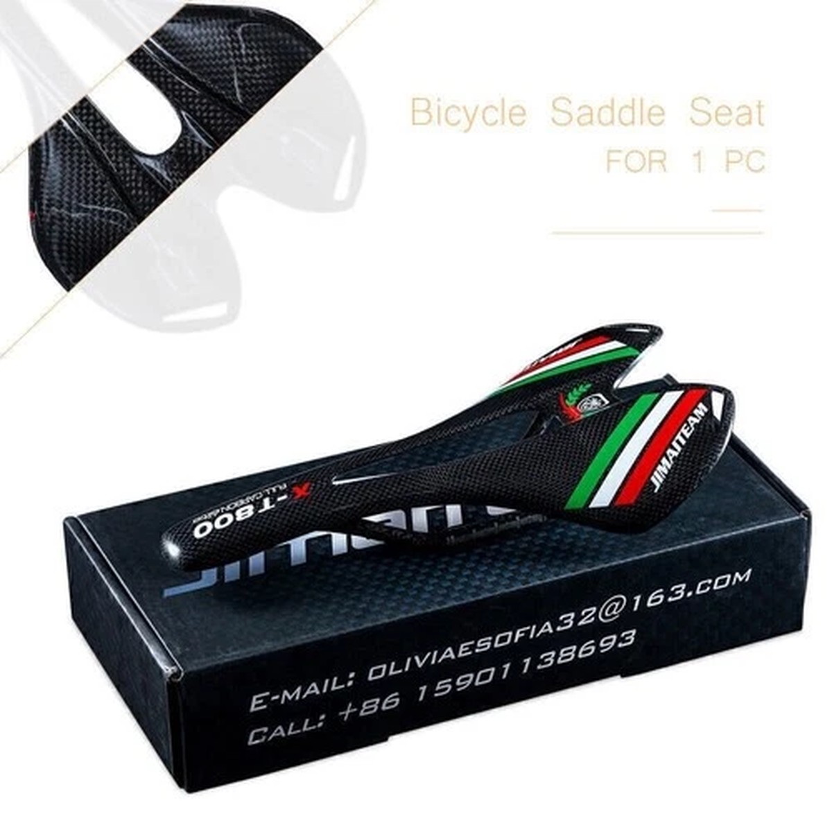 Carbon Fiber Saddle Racing Road Mountain Bike Seat Cycling Cushion Pad po