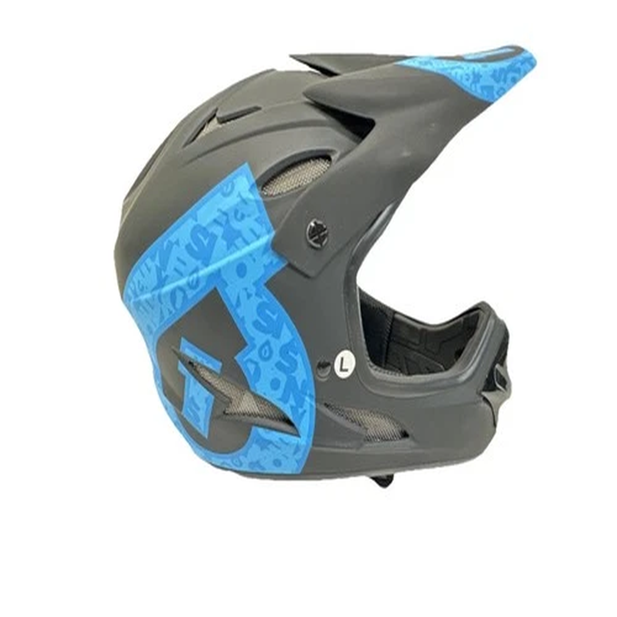 Sixsixone Comp Shifted Vented Helmet Adult Large Black & Blue BMX Mountain Bike