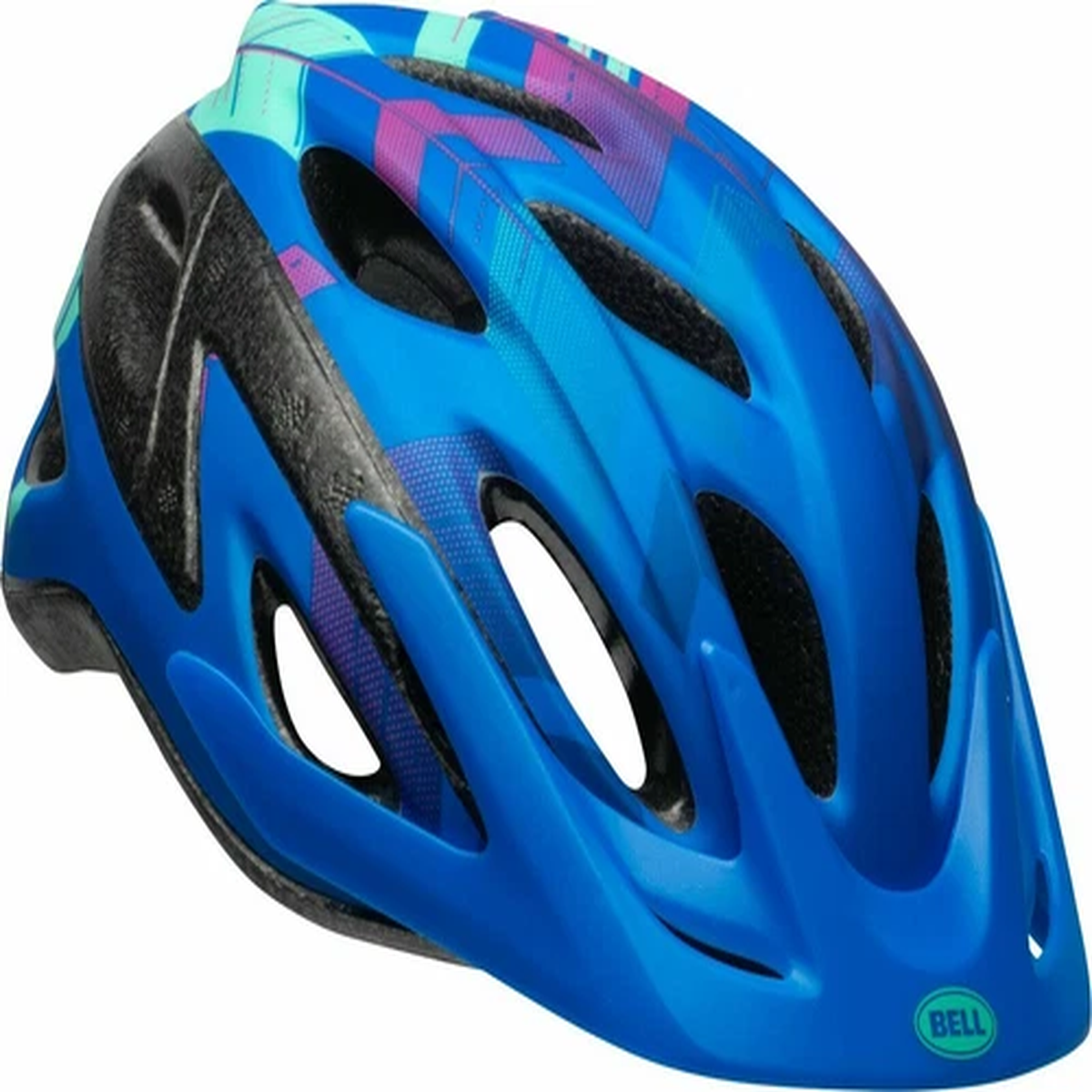 "Bell Escape Youth Bicycle Helmet w/Lights On Back" (20.5"-22.87) Age 8-14 Blue